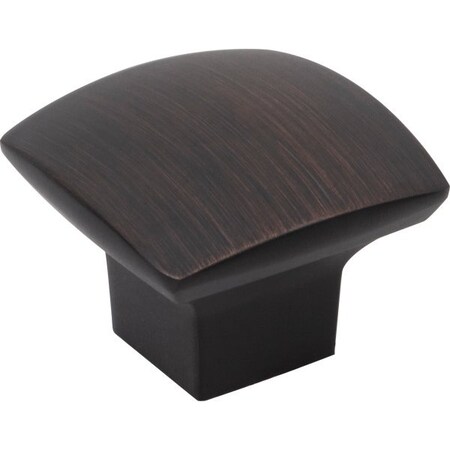 Jeffrey Alexander 1-3/16" Overall Length Brushed Oil Rubbed Bronze Square Sonoma Cabinet Knob 431DBAC